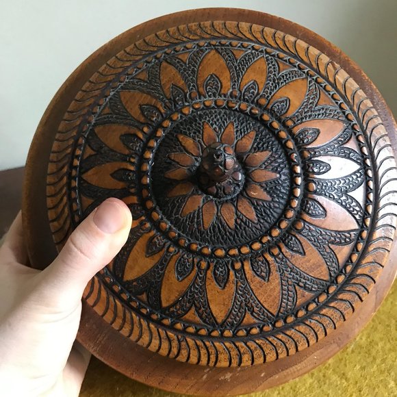 Vintage Mid Century Modern Covered Catch All Bowl - Picture 3 of 6